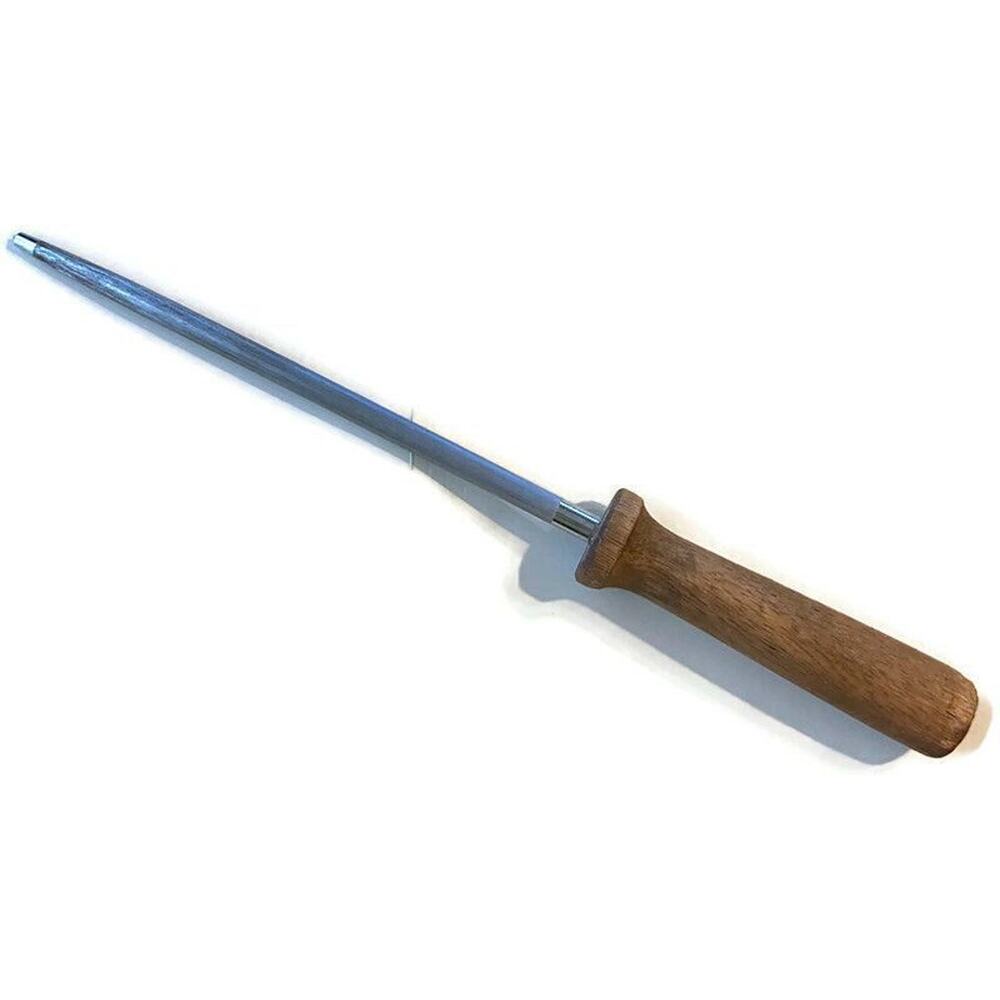 Vtg Chicago Cutlery Walnut Tradition 10 In Sharpening Steel Knife Honing